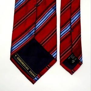 Ermenegildo Zegna Red and Blue Tie